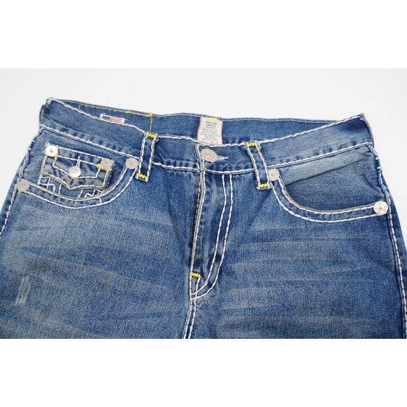 HOT USA Men TRUE RELIGION 859 RICKY SUPER T -YW STRAIGHT Jeans 36/32 - Picture 3 of 10